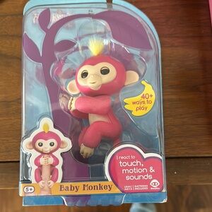 New in box Pink Interactive Monkey Figurine